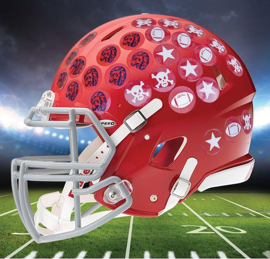 Pro-Tuff Decals Pancake Award Decals 100 Football Reward Stickers for Helmets in Your Team Color (Kelly Green on White)