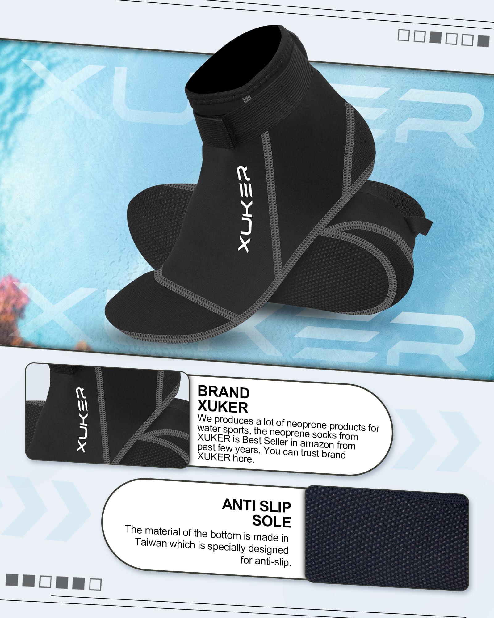 XUKER XUKER Neoprene Socks, 3mm Beach Volleyball Sand Soccer Water Wetsuit Socks for Diving Snorkeling Kayaking Paddling