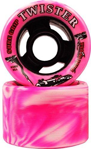 Sure-Grip Sure-Grip Indoor Twister Roller Skate Wheels - White/Pink