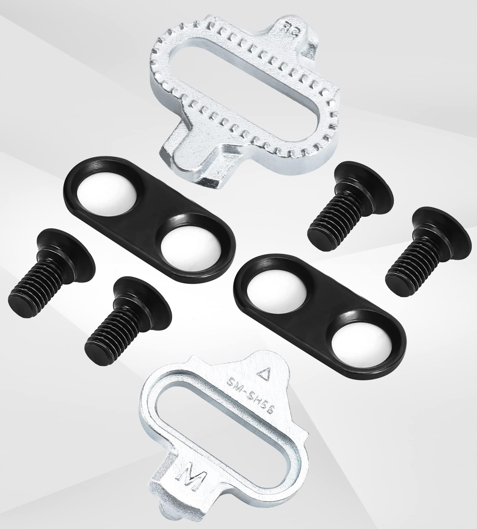 NAACOO NAACOO Bike Cleats Compatible with Shimano SPD SM-SH56 Cleats - Spinning Peloton Indoor Cycling Clips & Mountain MTB Bike Bicycle Cleat Set Easy Off(SH56)