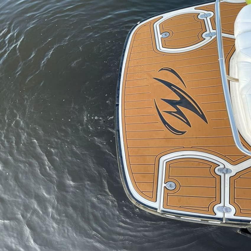 NineFit Basics Boat EVA Faux Teak Decking Floor Compatible with 2018 Monterey 378 SE Swim Platform