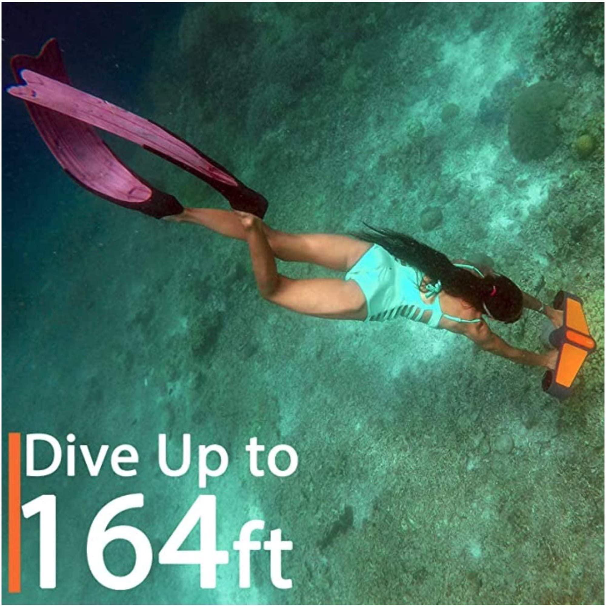 G GENEINNO G GENEINNO Underwater Sea Scooter 500W Electric Water Equipment, 1.8m/s Diving Scooter 60Mins Underwater Motor S1 Plus for Kids Adults Swimming Pool (Blue) (Yellow)