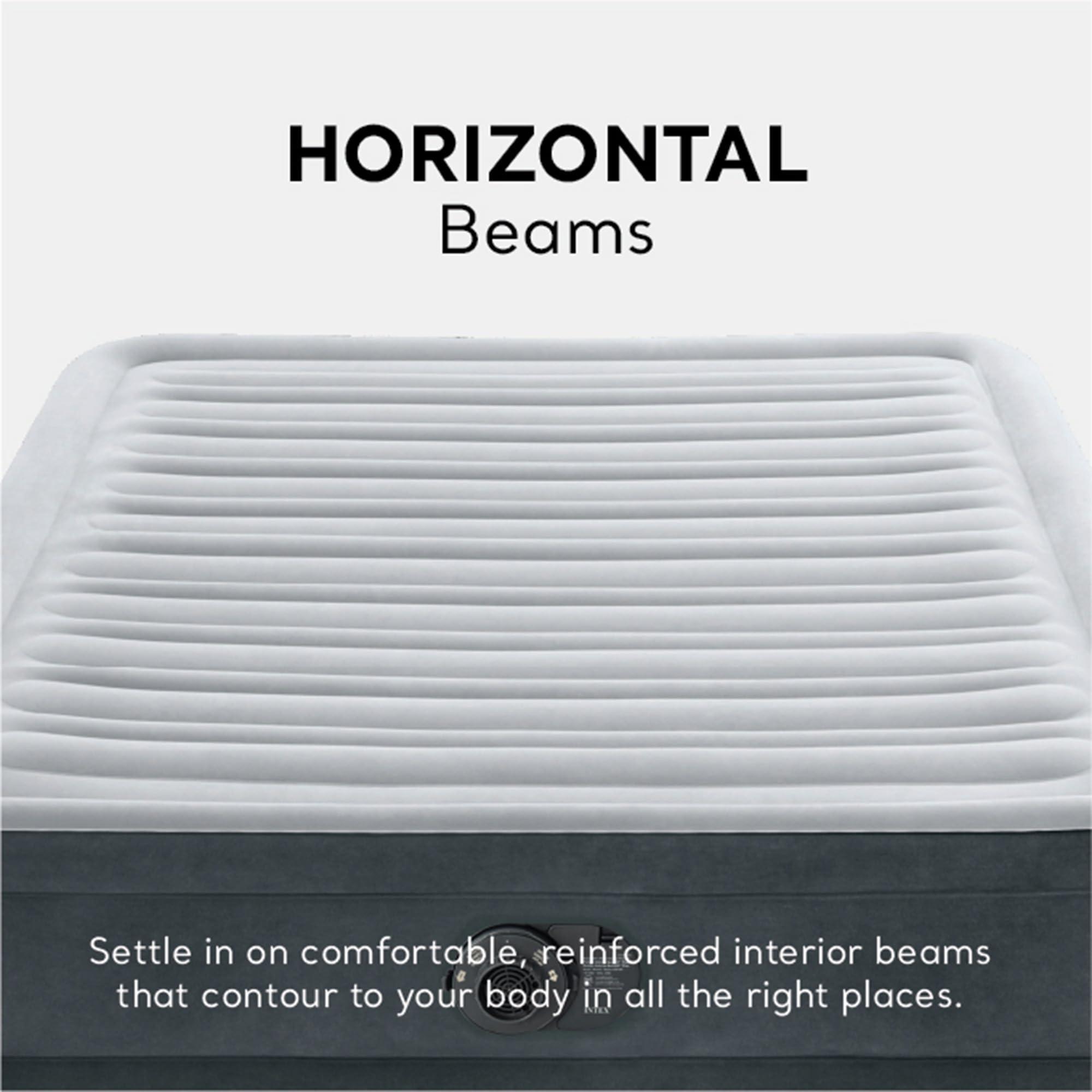 Intex Intex Mid-Rise Air Mattress Bed with Built-in Pump, Dura-Beam Deluxe Comfort Plush, Queen - Portable Luxury Travel Airbed for Adults, Camping, Guests