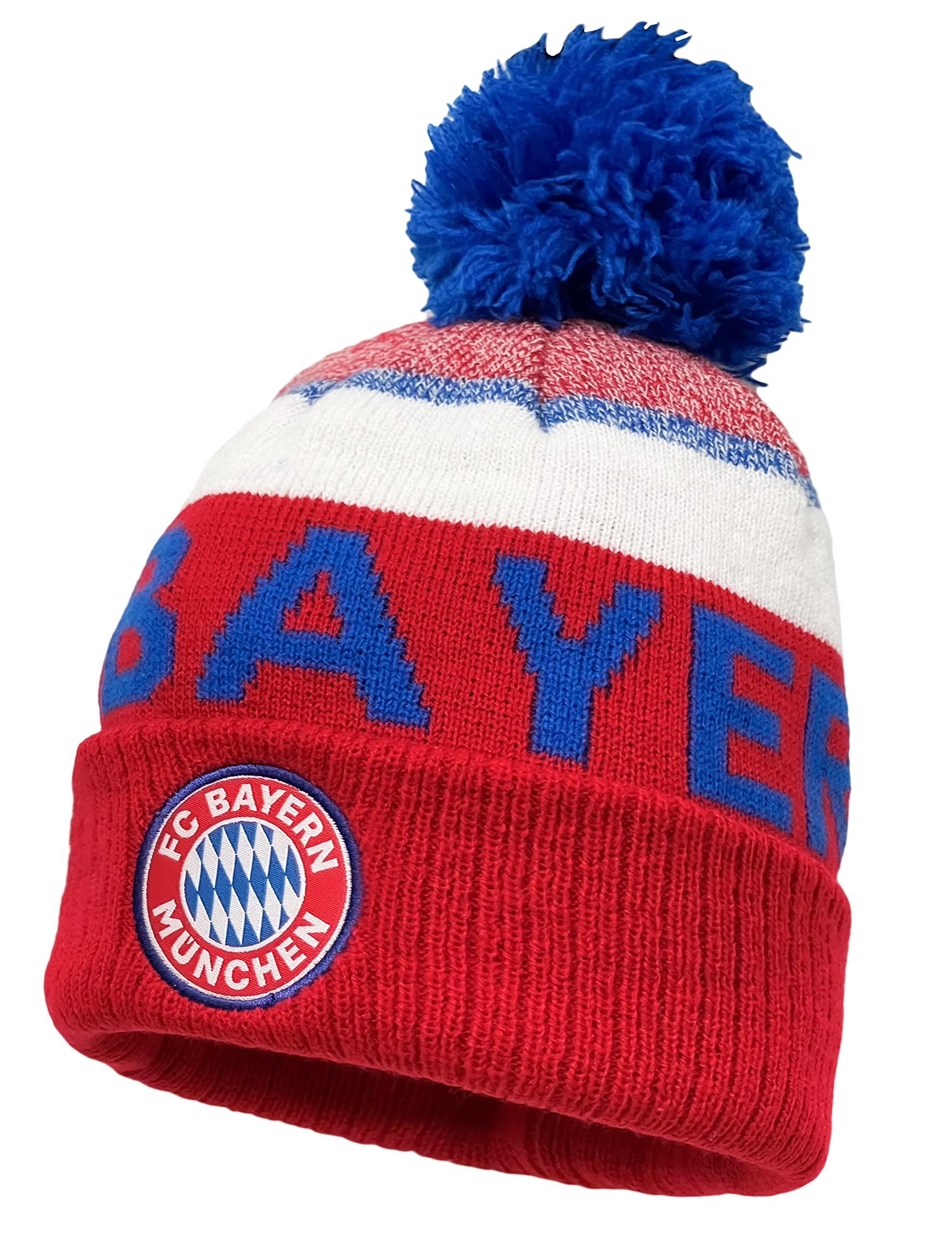 Fan Ink Fan Ink Bayern Munich Beanie, Knit Skull Winter Hat, Bayern Munich Soccer Beanie White