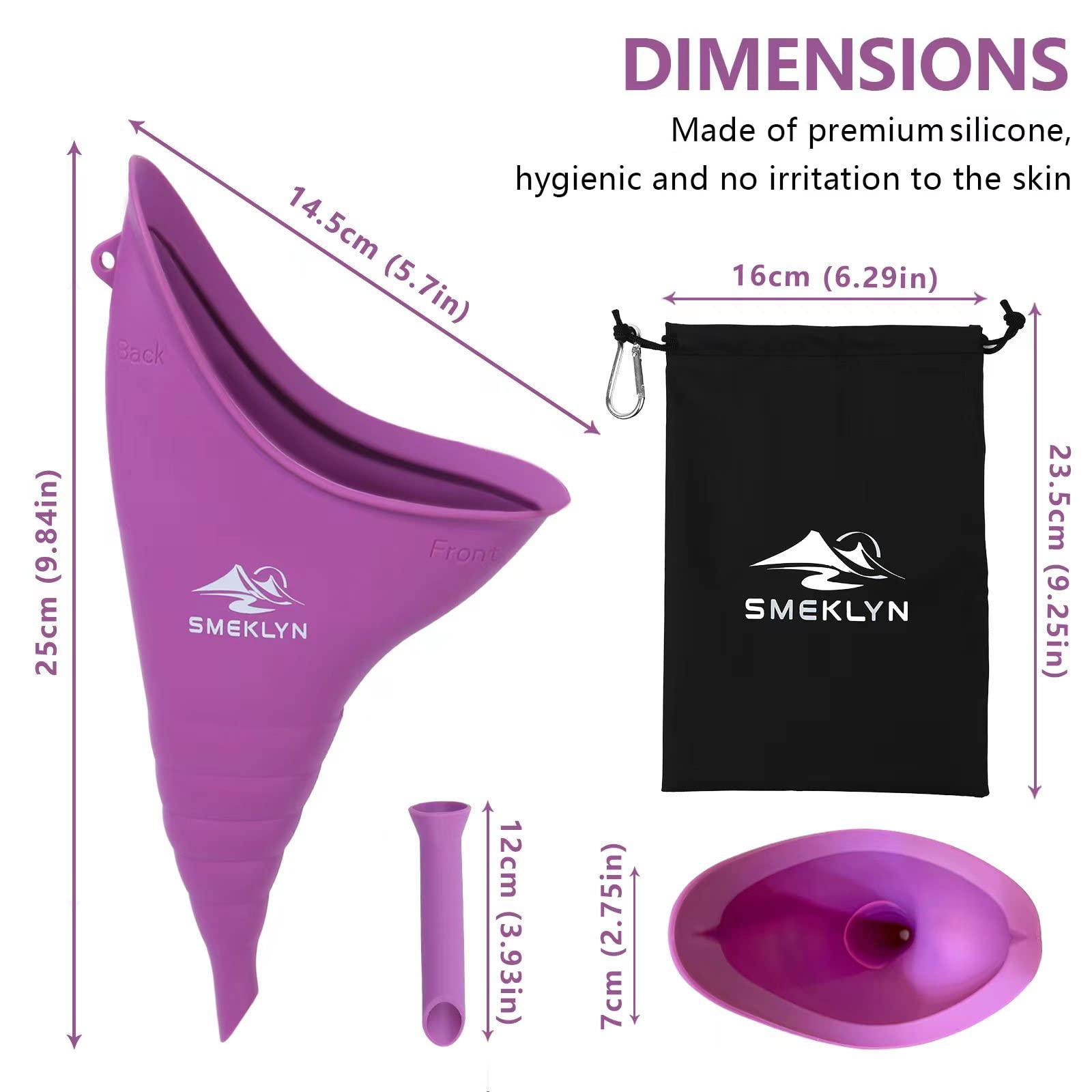 SMEKLYN SMEKLYN Female Urination Device Women Pee Funnel Reusable Silicone Urine Cup Female Urinal Post Surgery Pee Standing Up Perfect for Camping Hiking Travel Road Trip Accessories-Plus Size