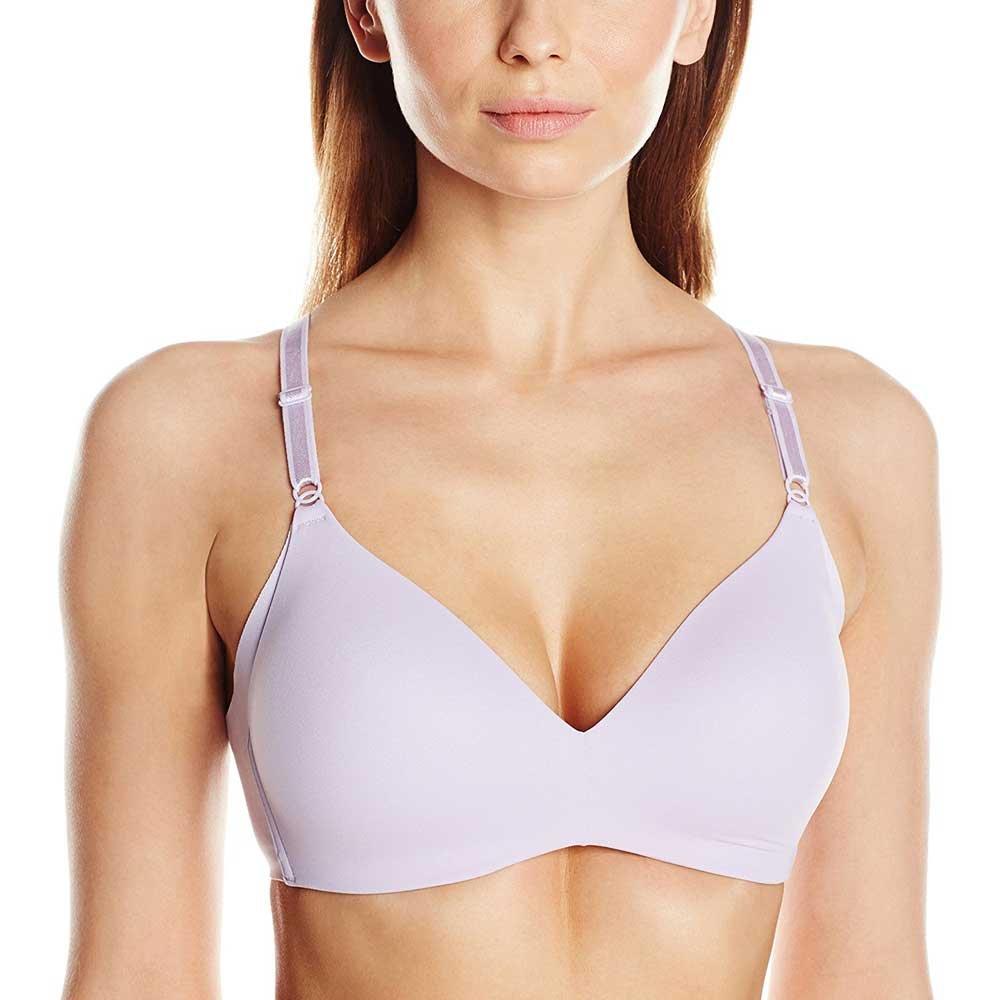 Warner's Warner's Women's No Side Effects Underarm-Smoothing Comfort Wireless Lightly Lined T-Shirt Bra 1056, White, 38B