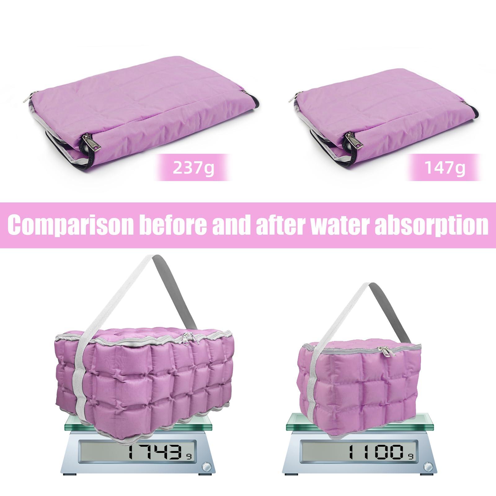 WORLD-BIO Water-Activated Freezable Cooler Bag, Long-Lasting 8-Hour Cooling, No Ice or Gel Pack Needed, Reusable Cooler Bag for Lunch Boxes, Camping, Groceries & First Aid