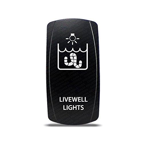 CH4X4 INDUSTRIES CH4X4 Marine Rocker Switch Livewell Lights Symbol 2- Amber