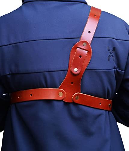 Generic Leather Chest Holster fits Ruger GP100 or SP101, Magazine Pouch, Handcrafted, Right Handed, PulsarHolster (Brown, SP101 4.2\" Barrel)