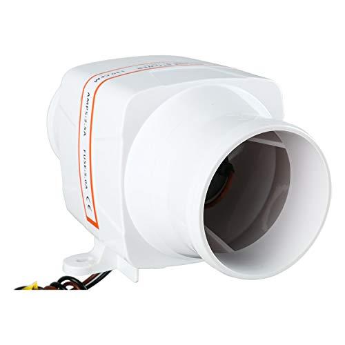 YaeMarine YaeMarine 3 Inch 12V in-Line Blower Electric in-Line Marine Bilge Air Blower 130 CFM White for Boat Marine