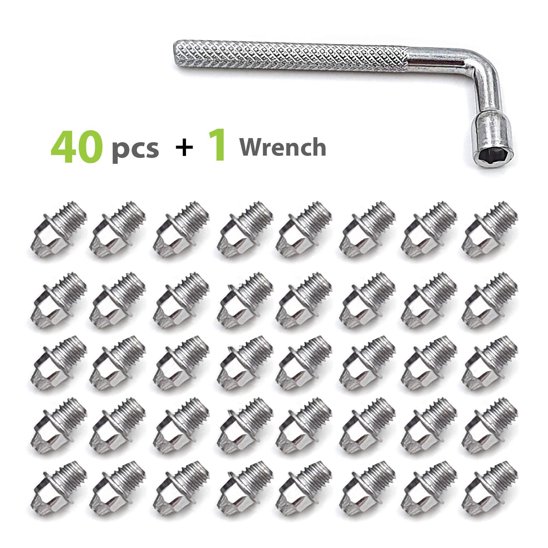 ONIPAX ONIPAX Bike Pedal Bolts Screw M4 x 7mm 40 pcs/Bag with 1 Wrench
