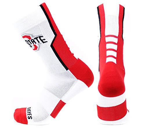 Donegal Bay donegal bay Standard Ohio State White Sport Sock, Gray, One Size