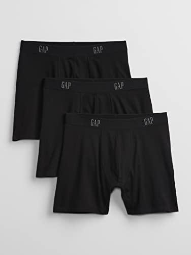 GAP GAP Mens 3-pack Boxer Brief Underpants Underwear, True Black, Large US