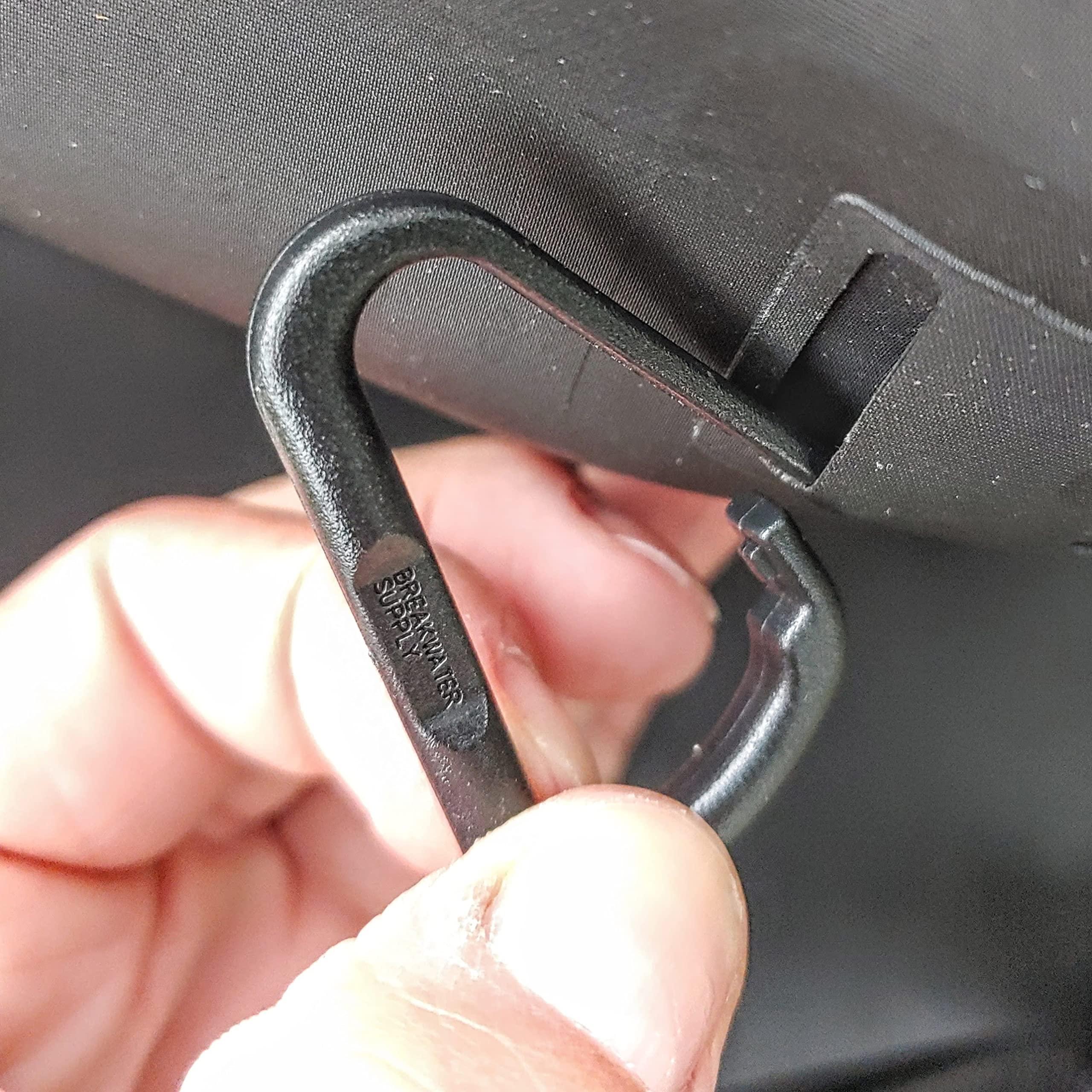 Breakwater Supply Breakwater Supply Hingeless Carabiner Hooks 4 Pack, Small 2-inch Gear Attachment Clips for Backpack, Keys, Keychain, Water Bottle, MOLLE, Ultralight, Tactical, D-Ring, Non-Corrosive, D-Shape (Tan)