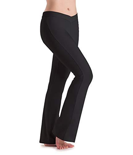 Motionwear Motionwear V Waist Boot Cut Leg Pants, Black, Small Adult