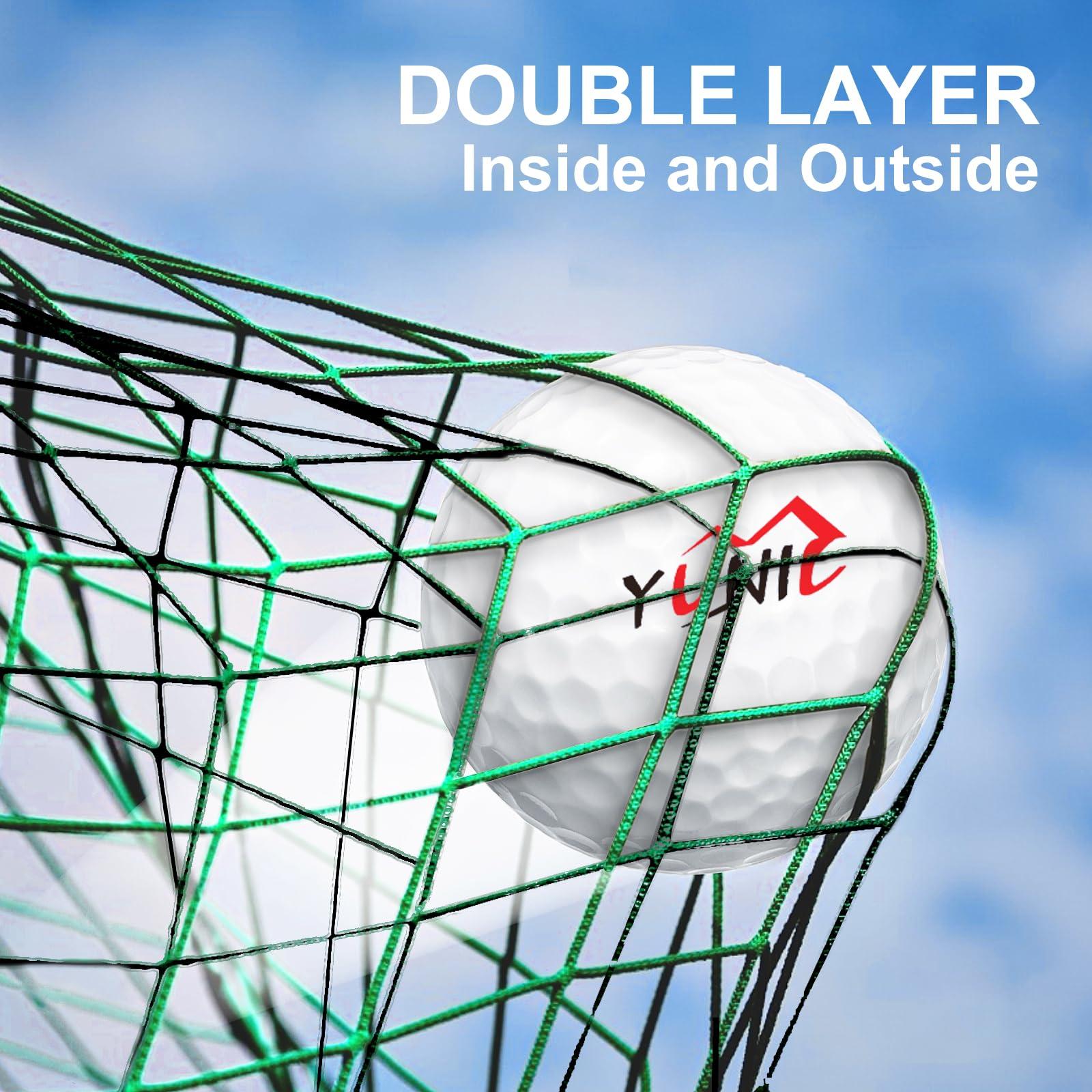 YUNIC YUNIC Golf Driving Cage with Steel Frame, Golf Nets for Backyard Driving for Full Swing and Chipping Practice Indoor Outdoor (Green, 10'(W) x10'(H) x10'(D))