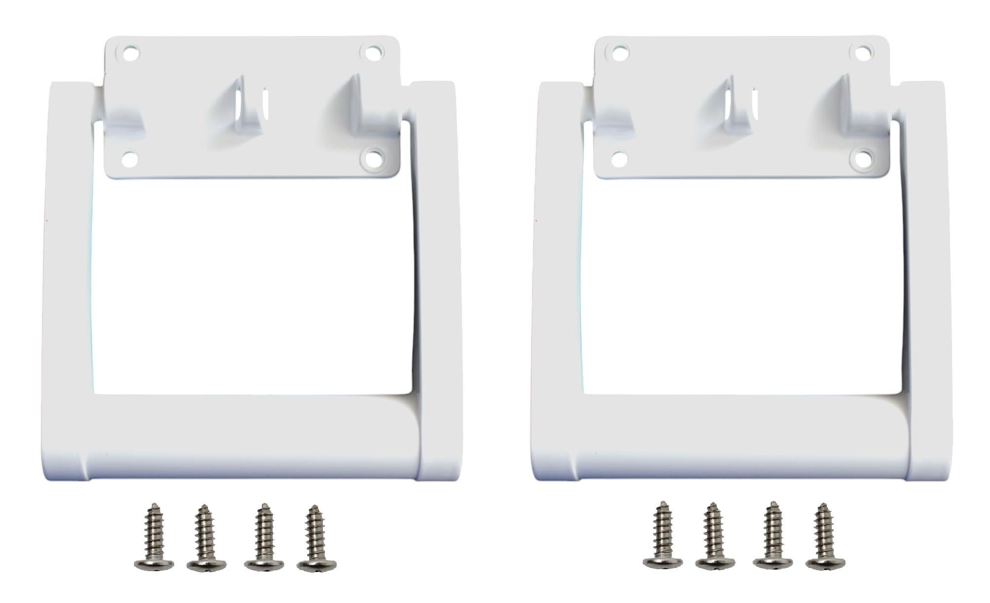 JSP Manufacturing JSP Manufacturing Aftermarket Replacement Parts - Hinges, Latches, Handles, Mounting Brackets Compatible with Igloo Coolers (2 pc - Plastic White 4 Hole Handles # 21025)