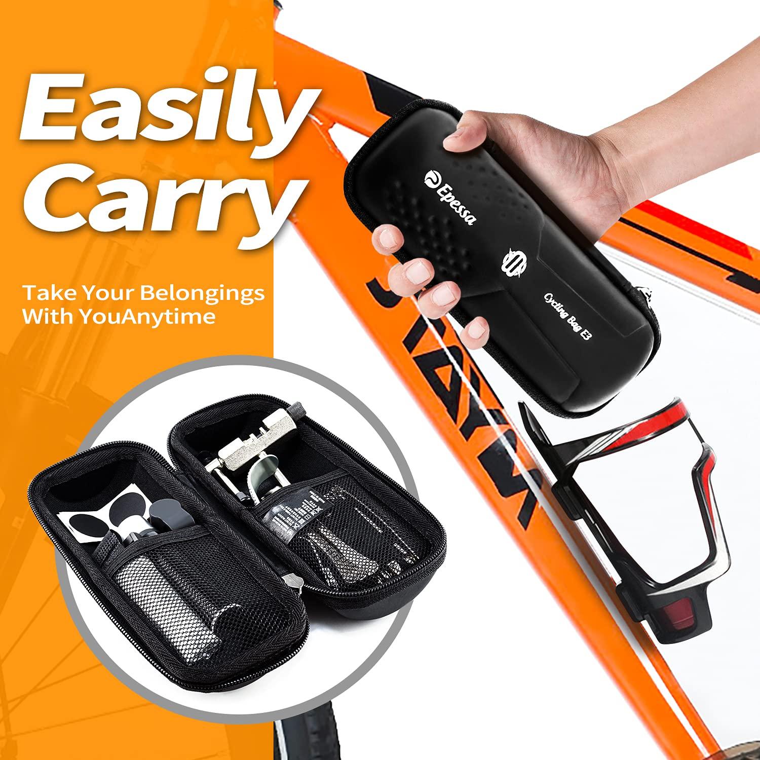 Epessa Epessa Bike Bag for Bike Water Bottle Cages Bicycle Multifunctional Water Bottle Cage Bag with Sealed Zipper for Bicycle Repair