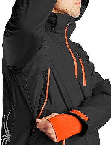 Spyder Spyder Men\'s Chambers Jacket, Black/Black/Volcano, XX-Large