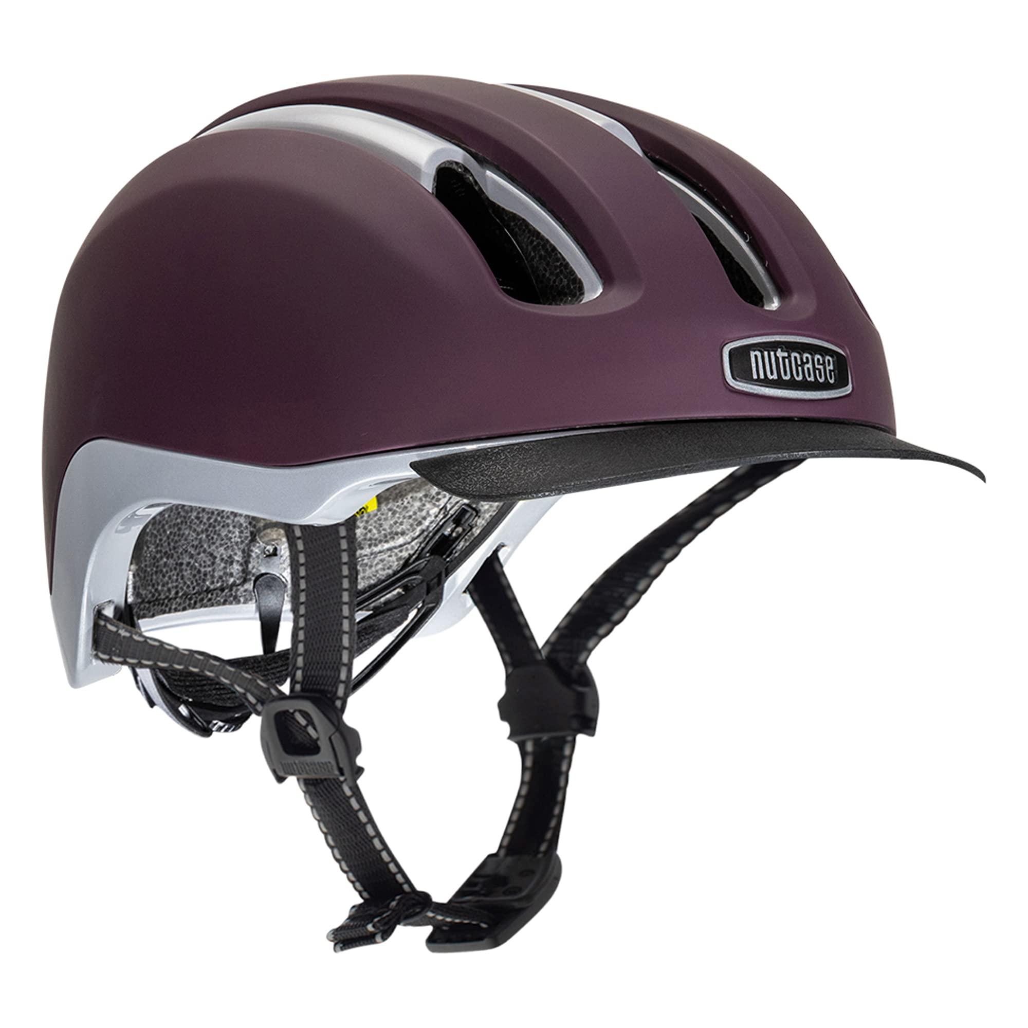 Nutcase Nutcase, VIO Adventure Bike Helmet and MIPS Protection for Road Cycling and Commuting - Plum MIPS - Large/Extra Large