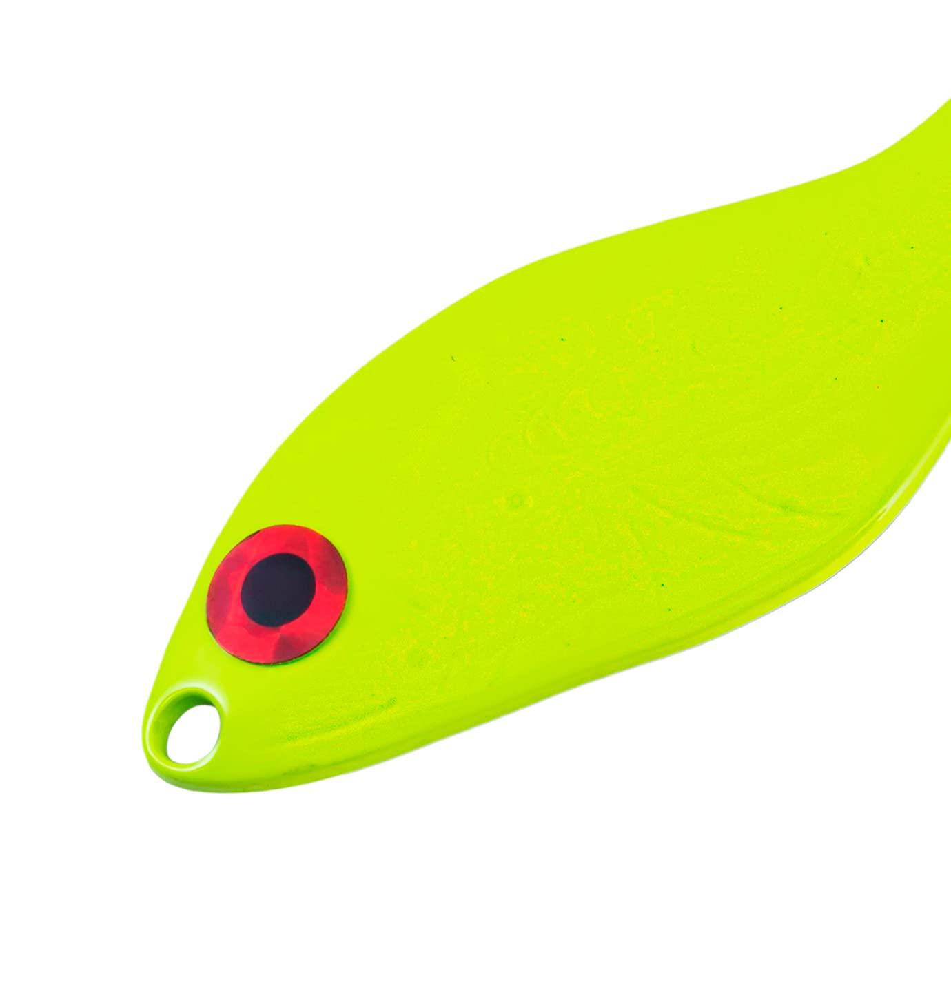 Al's Goldfish Lure Co. Original AL's Goldfish Northern Edition - 1/2 oz. with 3/0 Single Hook and Hackle Feather (Chartreuse)