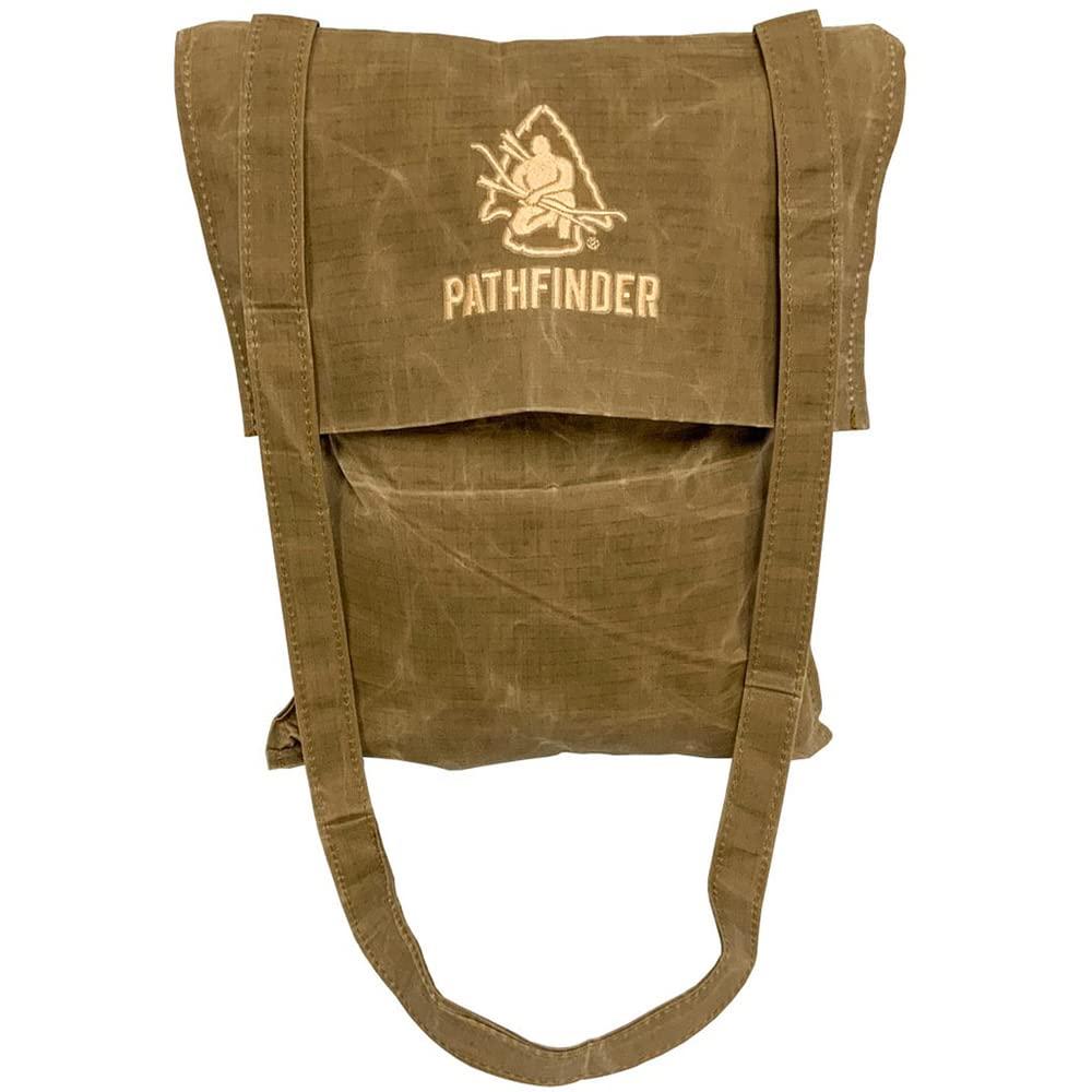 The Pathfinder School The Pathfinder School Durable Ripstop Waxed Canvas Bag - Haversack - Bushcraft Gear - Single Strap Hiking Pack Gathering Bag - Pathfinder Survival Bushcraft Bag - 15\" x 12\"