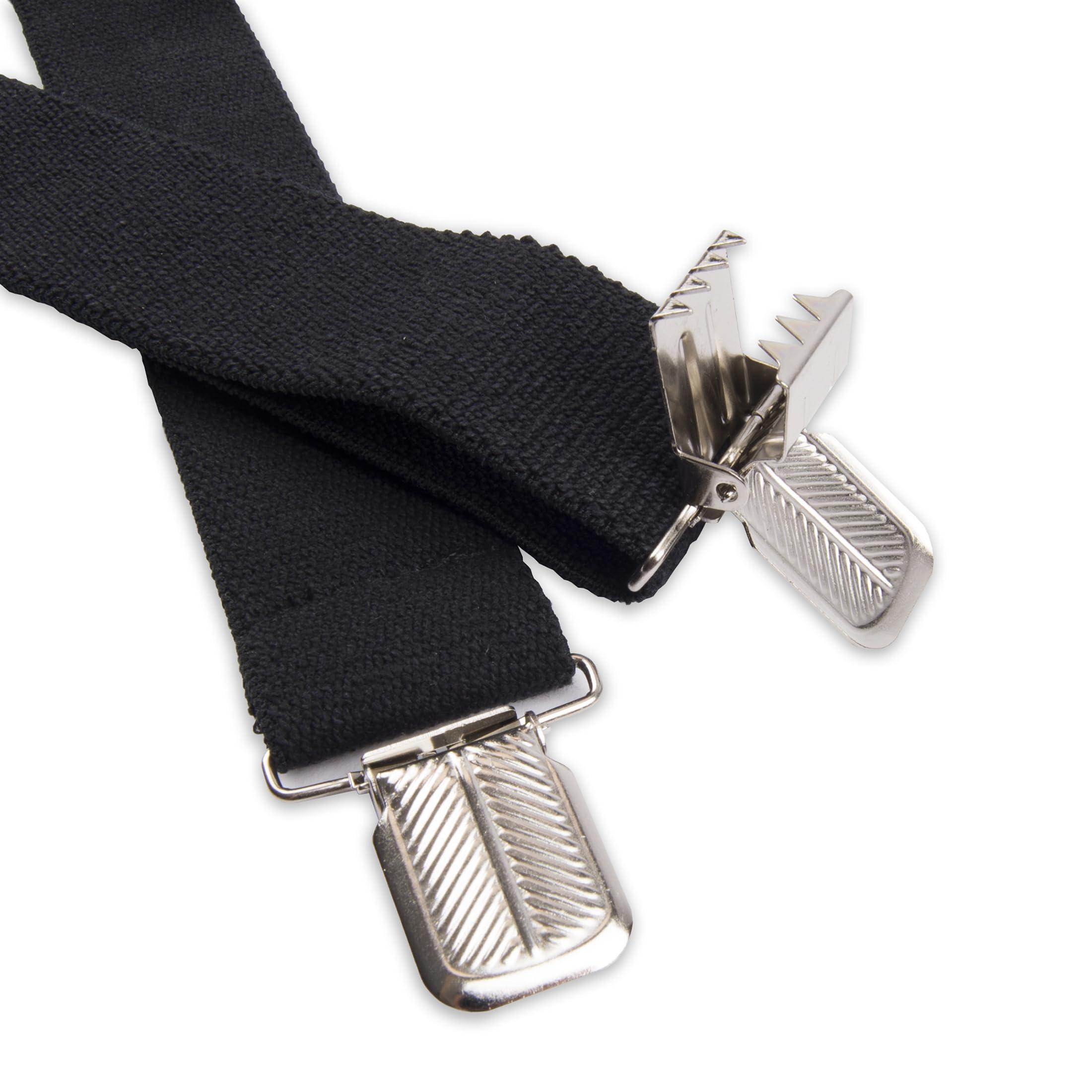 Dickies Dickies mens 1-1/4 Solid Straight Clip apparel suspenders, Black, One Size US