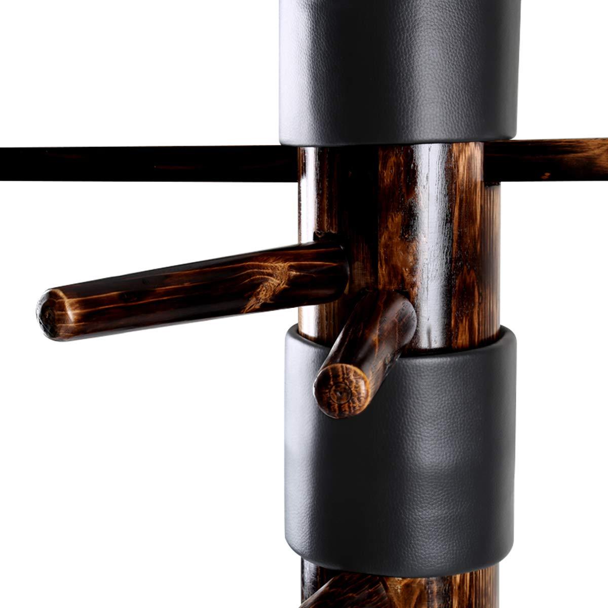 Flex HQ Flex HQ Adjustable Height Wing Chun Dummy Mook Yan Jong IP Man Training Target Wood with Frame Stand