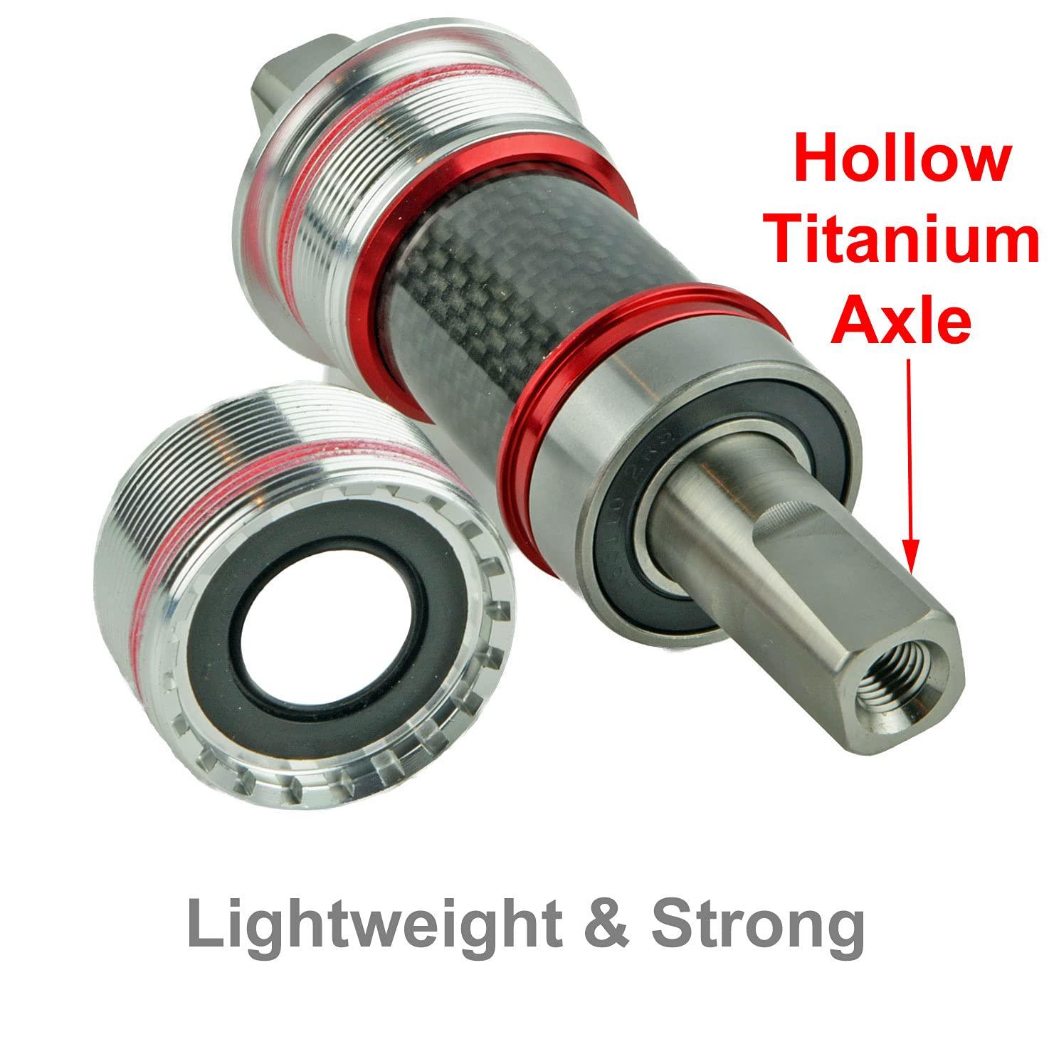 OMNI Racer OMNI Racer Worlds Lightest Titanium JIS Square Taper Bottom Bracket- Italian (Italian 70x116mm)