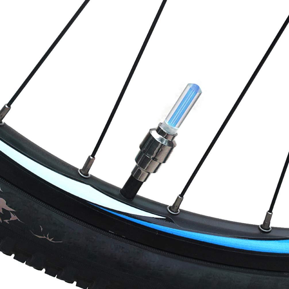Wakauto Wakauto 4pcs Valve Cap LED tire Valve tire Lights for Cars LED Valve stem Cap car tire Lights Bike Tires LED tire Lights Bike Wheel Lights car LEDs Tires Accessories Shine Valve Light