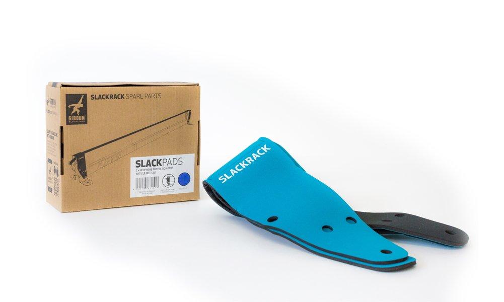 Gibbon GIBBON Slacklines Slackrack Pads, Protective Pads for Slackrack Fitness, Replacement Pads, Blue, 2 Units