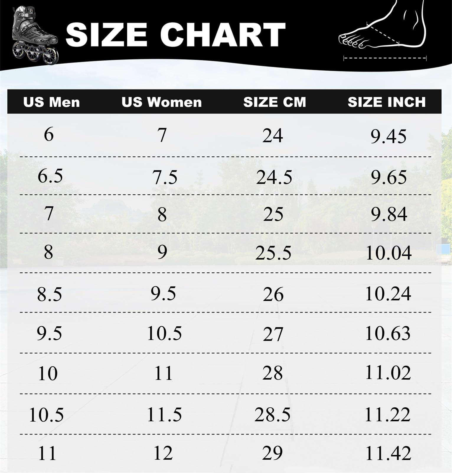 JGMLZK 3 Wheels Fitness Inline Speed Skates for Unisex110mm Roller Skates Blades (White, Men 6.5/Women 7.5 39)