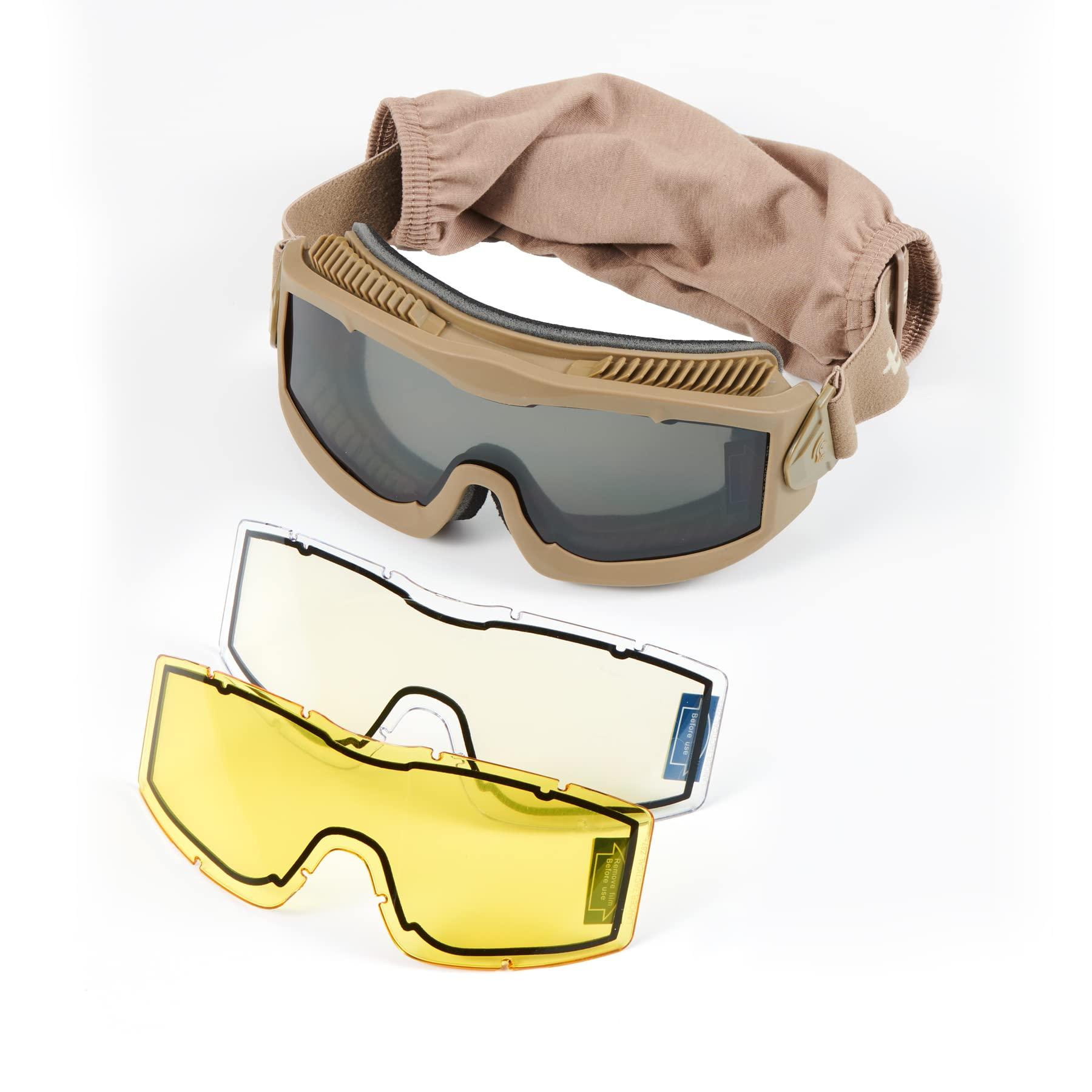 Lancer Tactical Lancer Tactical AERO Airsoft Tactical Safety Goggles -3mm Dual Pane Lens, Anti-Fog Glasses for Hunting and Cycling