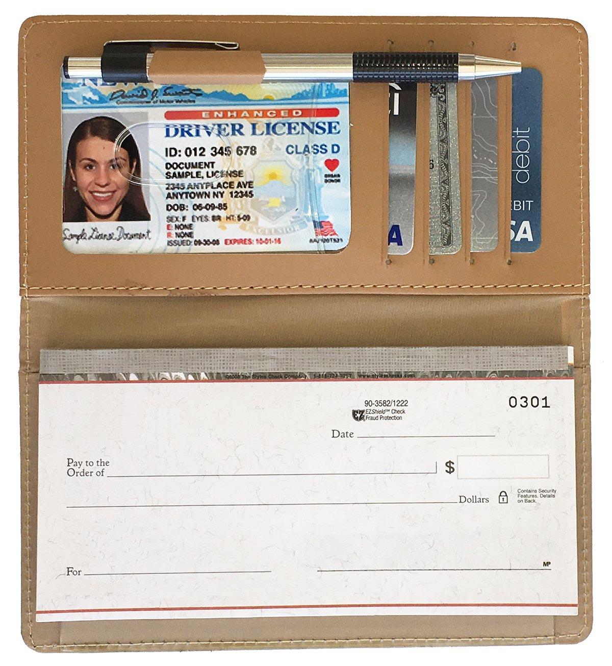 123 Cheap Checks 123 Cheap Checks Bold Zebra Designer Checkbook Cover, with Credit Card Slots and Pen Loop