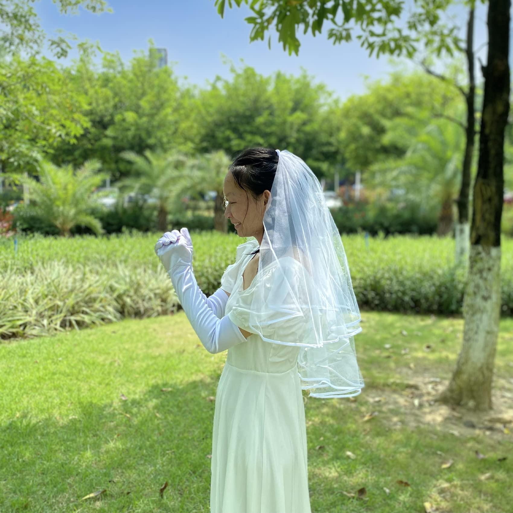 SYAYA Long Satin Opera Glove For Women Formal, Elbow Length Glove For Bridal Evening Dance/Tea Party/Church/Wedding W-G-1(Black)