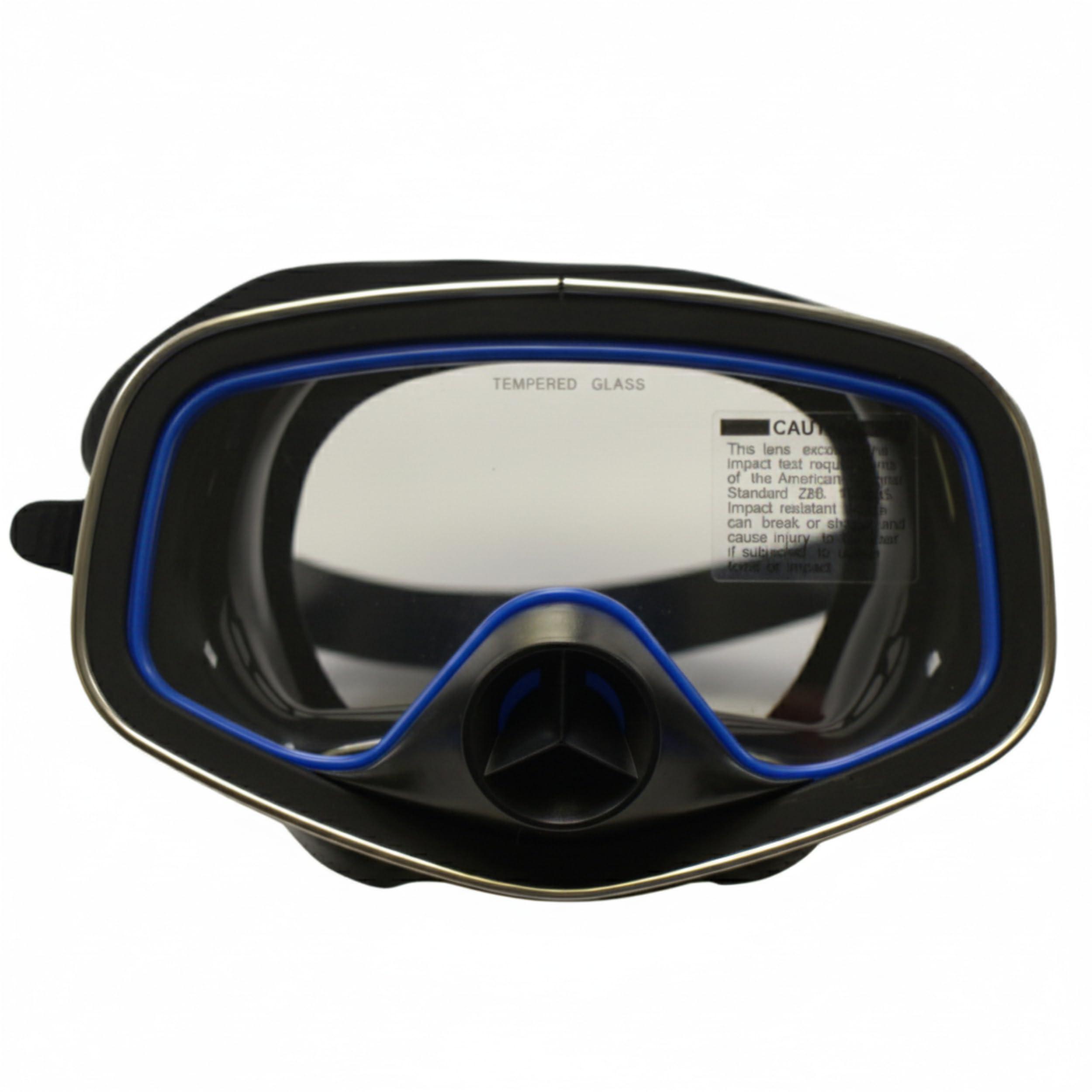 Scuba Choice Scuba Choice Scuba Diving Classic Free Dive One-Window Silicone Purged Mask, Black