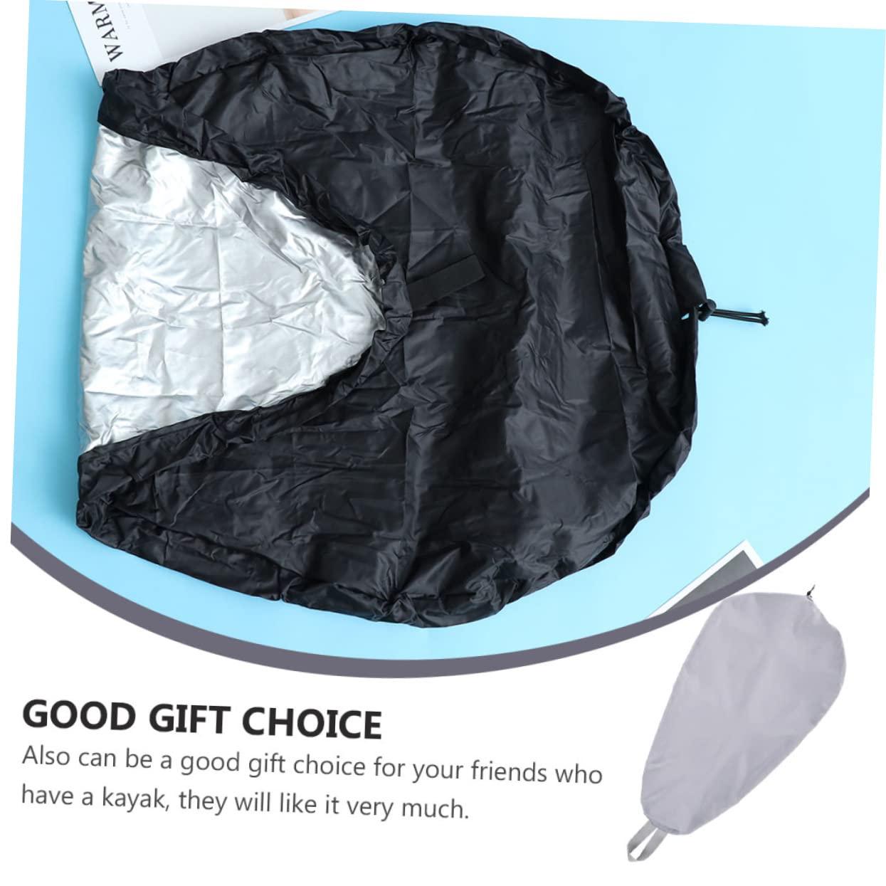 BESPORTBLE BESPORTBLE 2pcs Kayak Cover Kayak Supplies Sun-Proof Cover Kayak Plug Canoe Cover Dry Bags Waterproof Sunblock Kayak Boat Seat Kayaks Sun Protection Cover Polyester Silver Coated Cloth