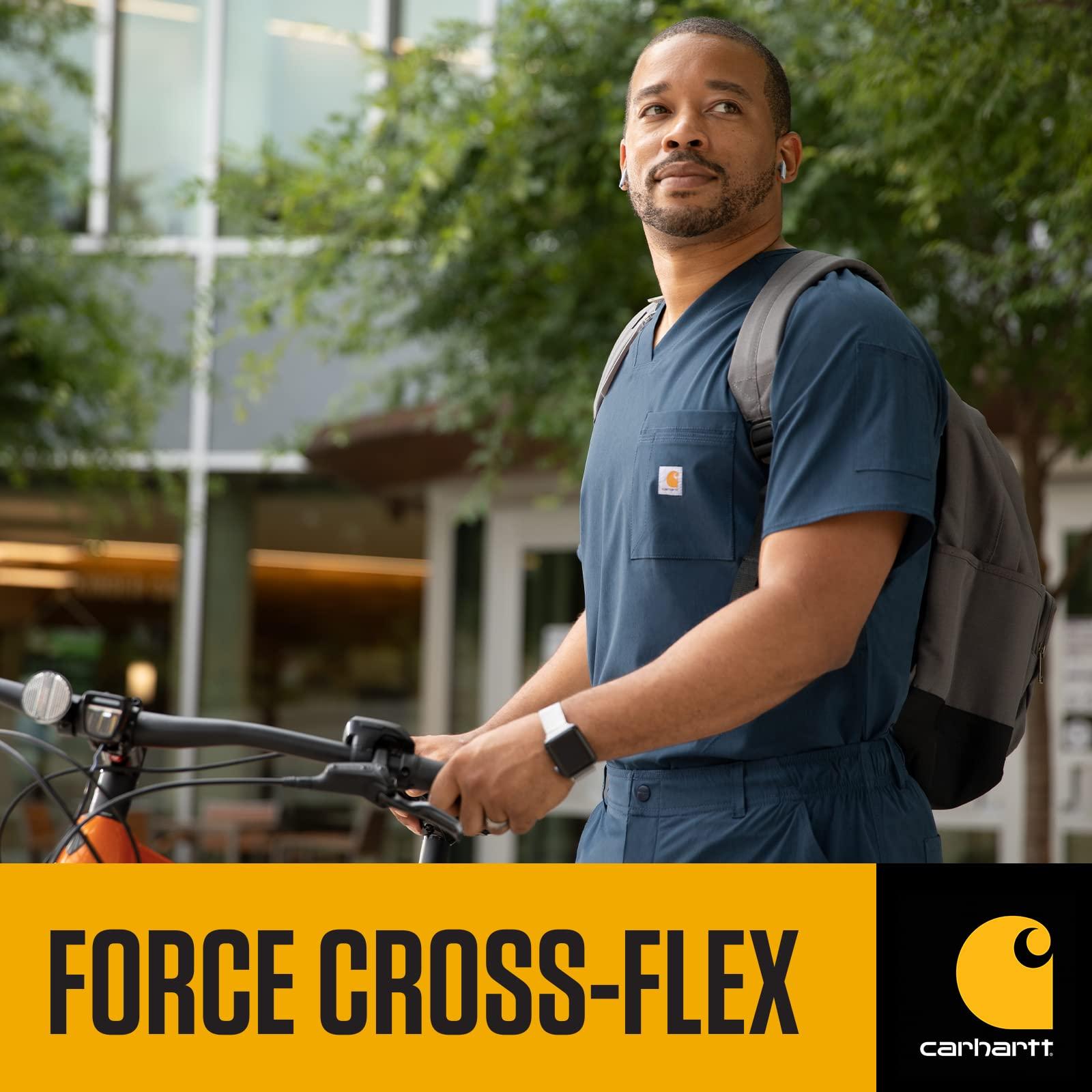 Carhartt Carhartt Force Cross-Flex Mens Micro-Ripstop Scrub Top Royal, Medium