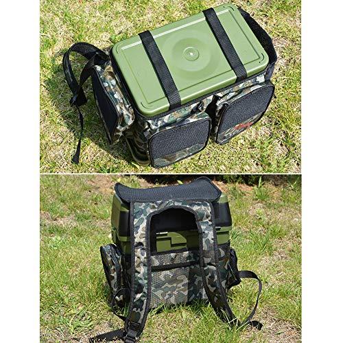 ZFF ZFF Fishing Seat Box & Rucksack - Fly Sea Coarse Fishing Seat Backpack 34 * 18 * 40cm Small Fishing Box (Color : B)