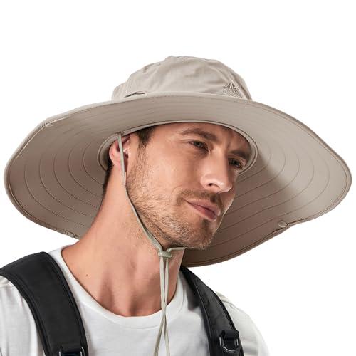 Cooltto Cooltto Wide Brim Sun Hats with Waterproof Breathable for Fishing, Hiking, Campingfor Men Women Kids Khaki