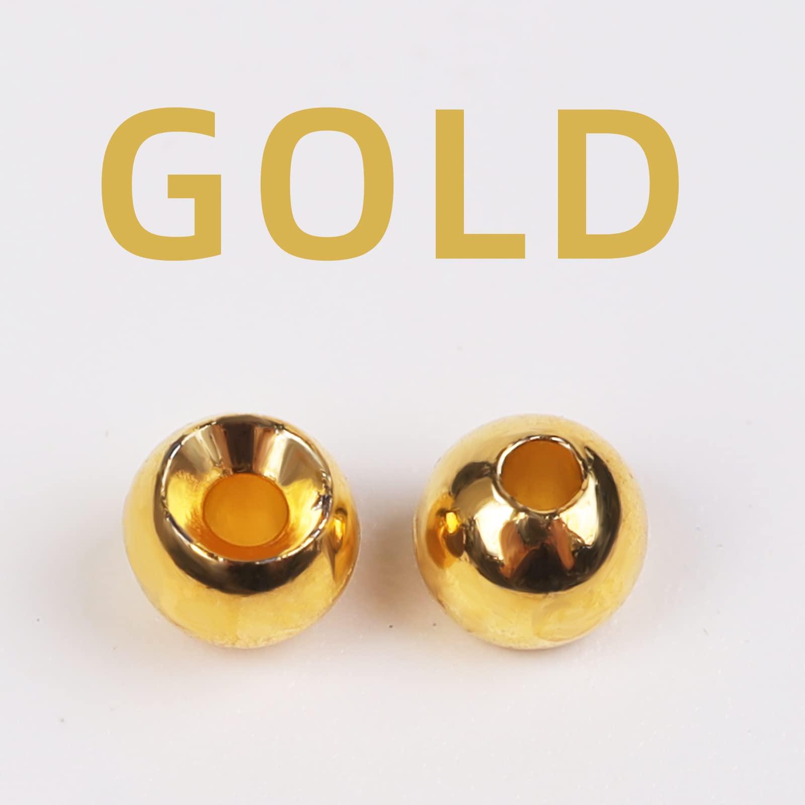 ANGLER DREAM ANGLER DREAM Fly Tying Beads 100 PC/LOT Tungsten Beads Nymph Head Ball Fly Tying Materials (Gold, 3.15 mm,100pcs)