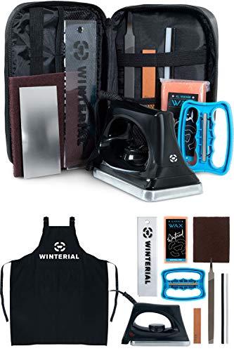 Winterial Winterial Snowboard and Ski Tuning Kit, with Iron, All-Temp Snowboard Wax, Angled Edge Tuner File, PTEX Rods and Wax Apron