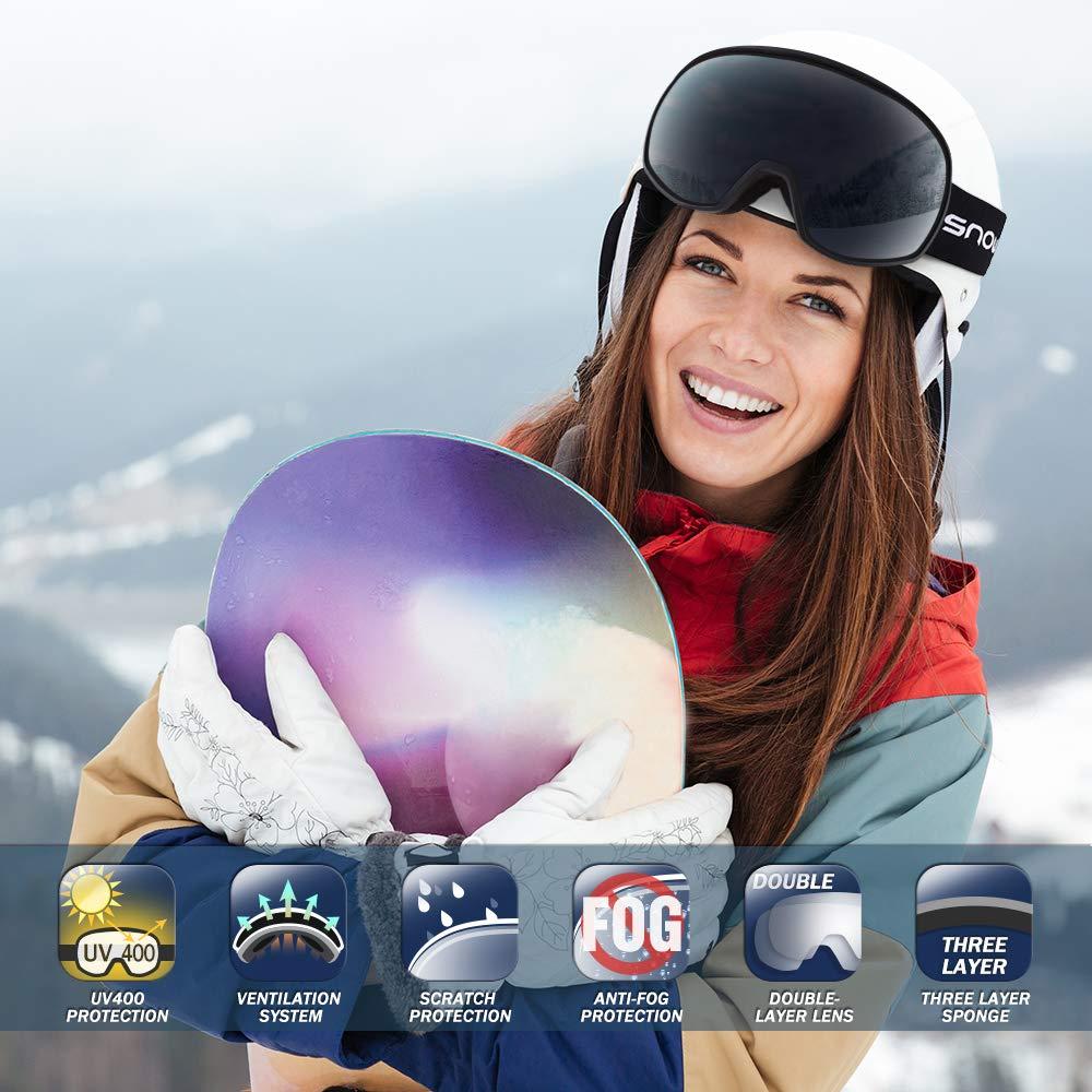Snowledge Snowledge Ski Goggles for Men Women with 100% UV Protection Anti-Fog Dual Lens, skiing Snowboarding Snowmobile Goggles