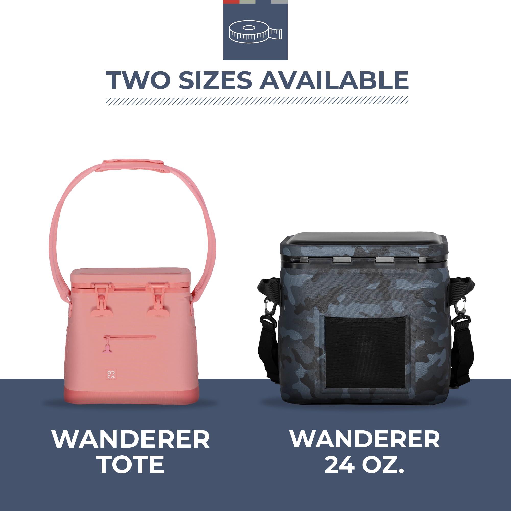 ORCA ORCA Wanderer 24 Can Soft Side Cooler | Temperature Insulated Leakproof Bag Keeps Drinks Ice Cold All Day, Height Fits Wine Bottles, Over Shoulder Strap & Carry Handles for Portability Starboard