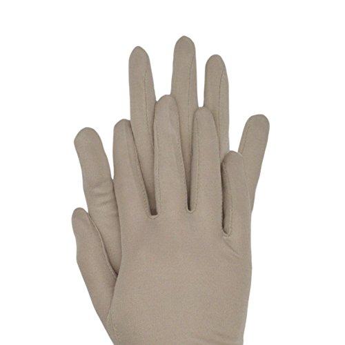 MAYMII MAYMII Women\'s 100% Pure Mulberry Silk Gloves Liner Glove Inner Ski Bike Cycle Gloves for Driving, Fashion, Sun and Cold Protection (Khaki)