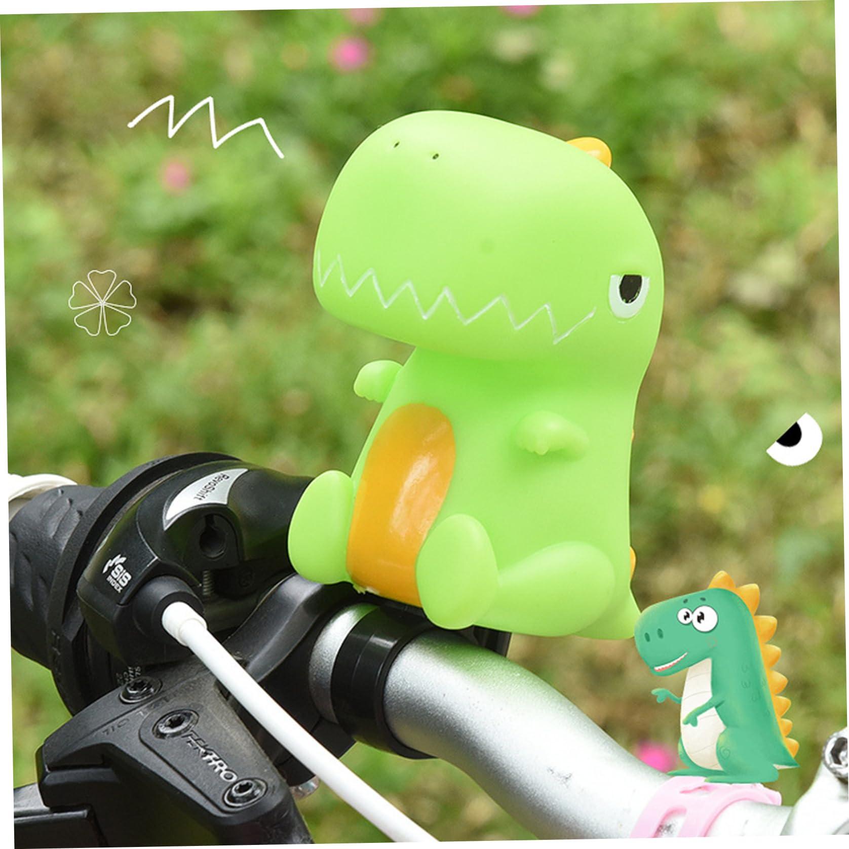Generic Bike Bell Kids Cute Bicycle Bell Cartoon Dinosaur Bike Horn Squeeze Bicycle Horn Clear Sound Bicycle Bell for Toddler Children Boys Girls Accessories