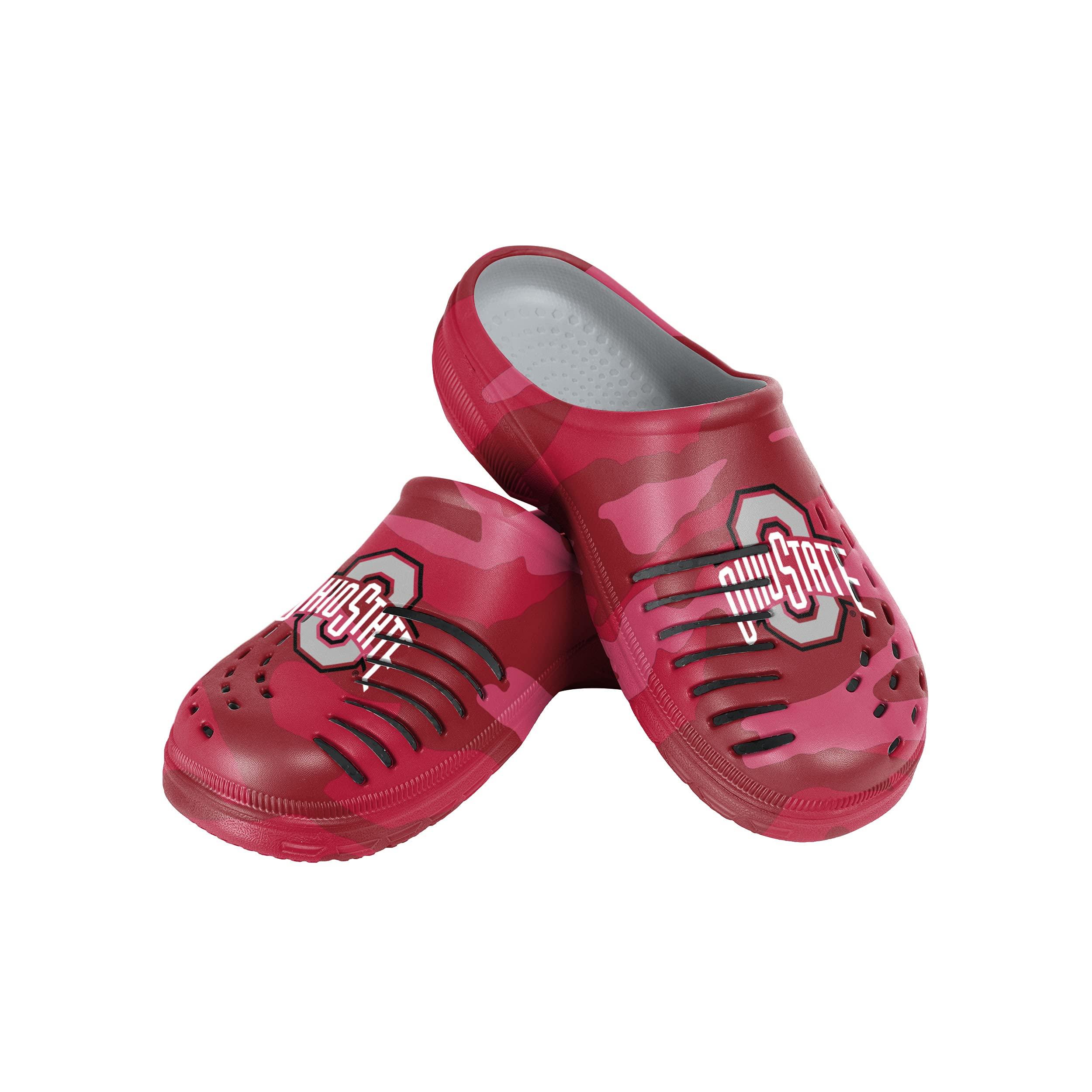FOCO FOCO mens Ncaa Collge Team Logo Garden Water Sandals Shoes Slipper Clogs, Tonal Camo, 13-14 US