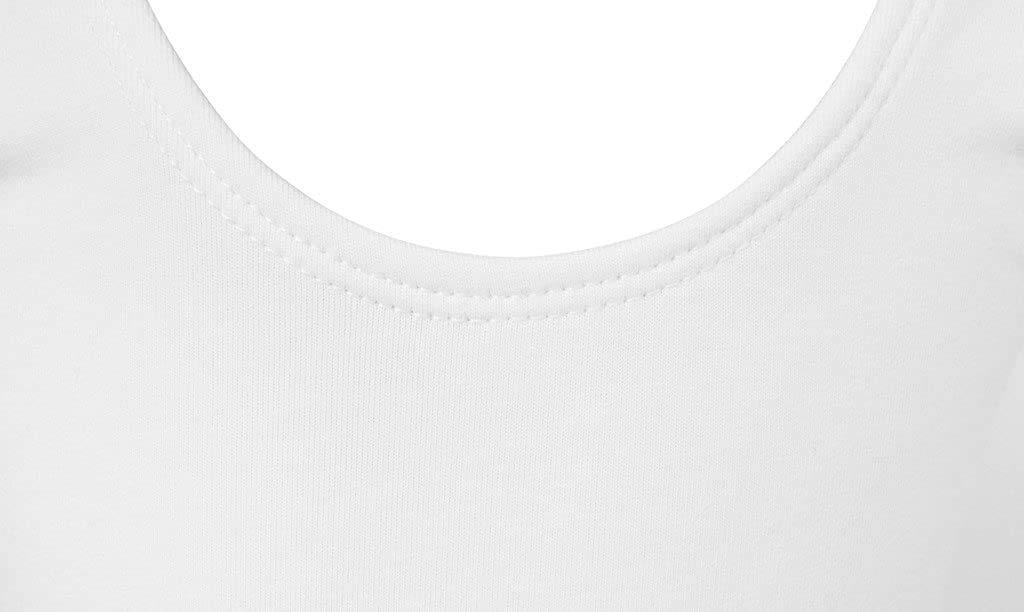 Dancina Dancina Leotard Classic Long Sleeve Girls Full Front Lined Comfortable Cotton Leo Bodysuit 6 White