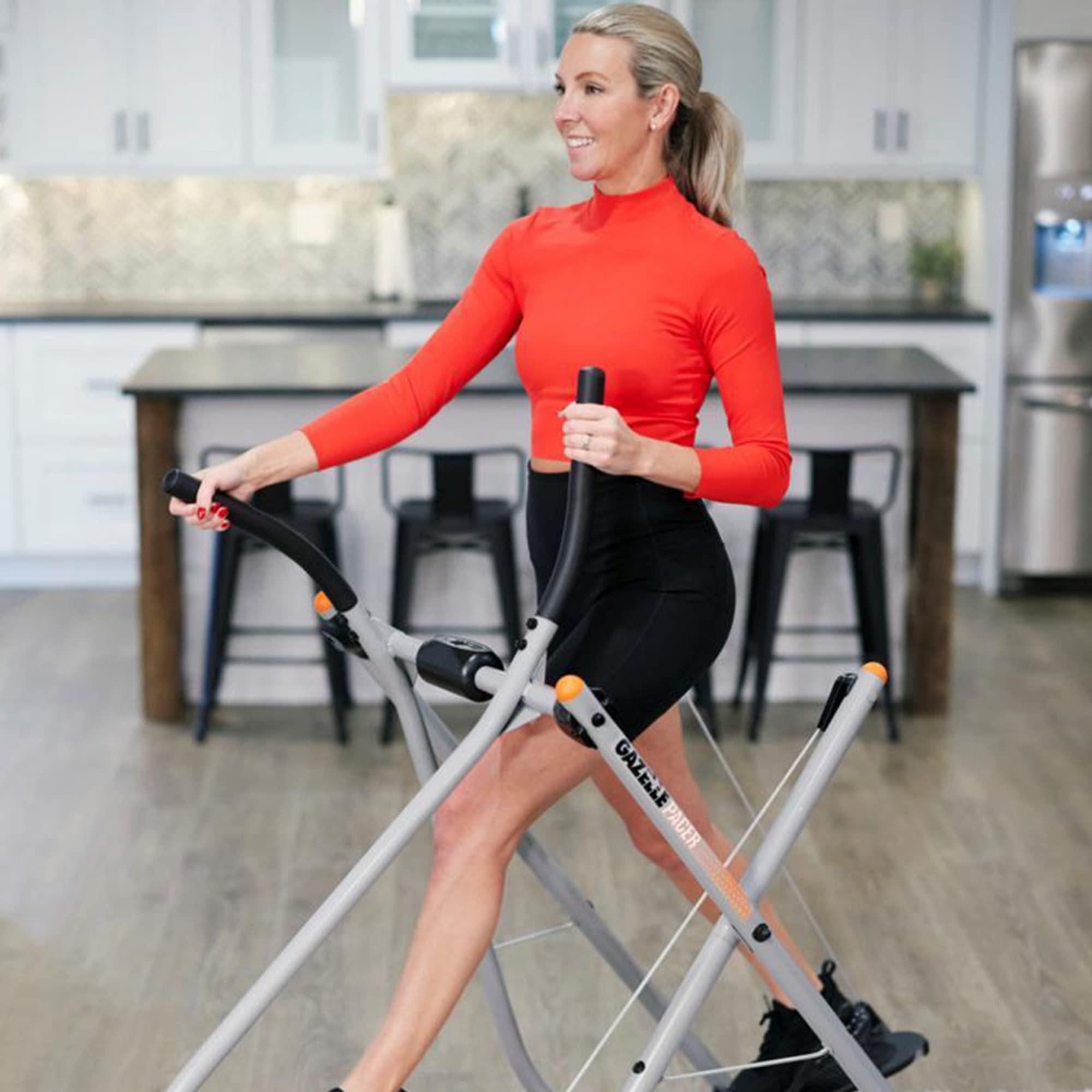 Gazelle Gazelle Glider Elliptical Hybrid Exercise Machine for Home Gym, Pacer or Sprinter Model - Low-Impact Cardio & Strength Training, Total Body Workout, Foldable Steel Frame, Fitness Tracker Computer