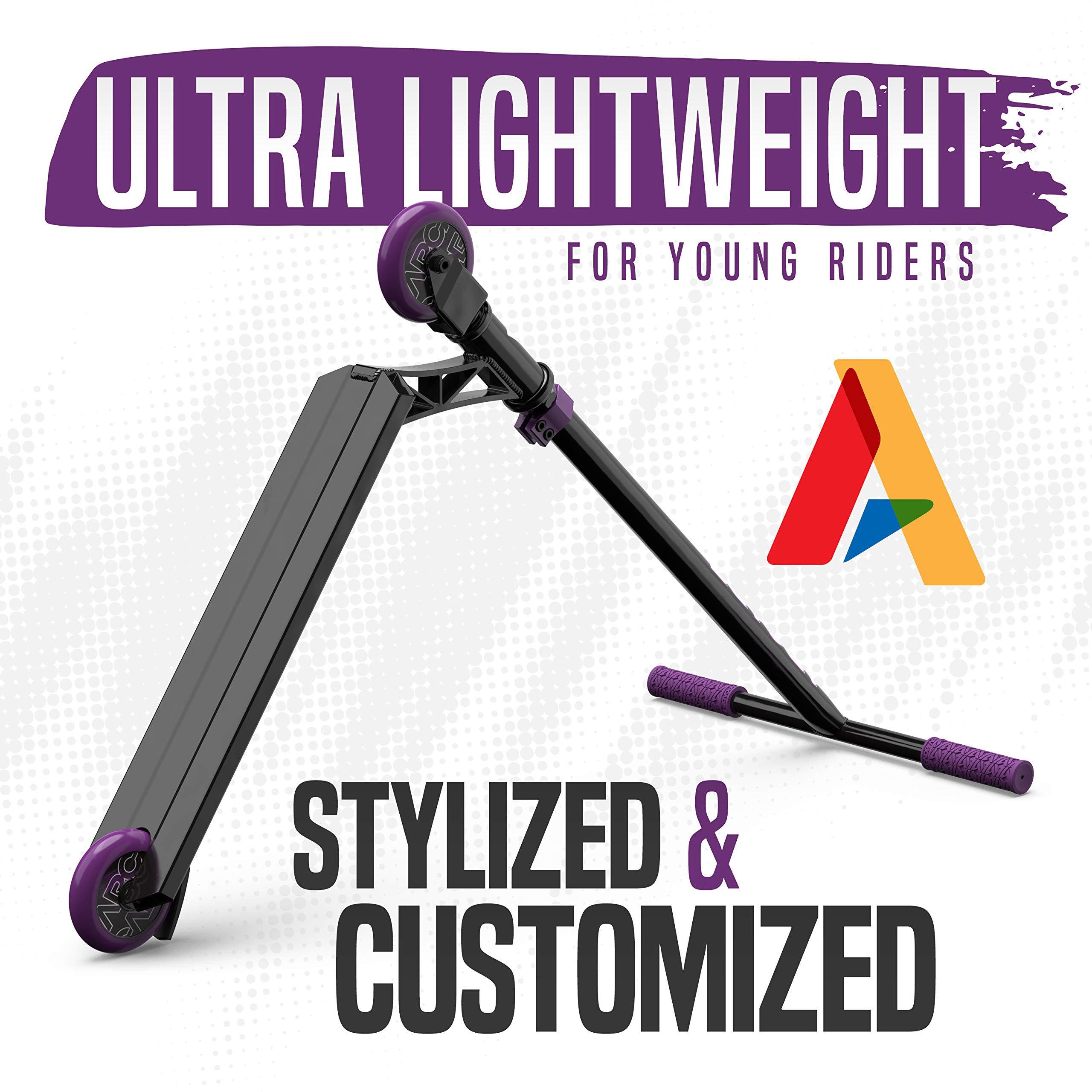 ARCADE ARCADE Rogue BMX Pro Scooter - Skatepark Scooter for Tricks - Scooter Pro Trick Scooters - Beginner Stunt Scooters for Kids & Pre Teens Ages 7 Years & Up - Boys & Girls Colors Monopatin (Purple)